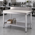 Thumbnail image #3 for New Age 60-Inch x 24-Inch Poly Top Work Table with 6-Inch Backsplash and Open Aluminum Base