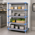Thumbnail image #3 for Quantum Millenia 4-Shelf Polymer Shelving Unit with Dunnage Stand, 60