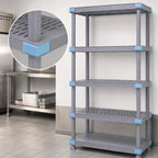 Thumbnail image #3 for Quantum Millenia QP183674V4S1 Polymer Stationary Starter Shelving Unit, 36"W x 18"D x 74"H, 5 Shelves, Gray