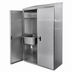 Thumbnail image #4 for Advance Tabco Double Width Stainless Steel Mop Sink Cabinet with Left-Side Sink, 84-Inch High, 300 Series