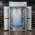 Thumbnail image #3 for Baxter Manufacturing PW2S-80.5"D Double-Wide Roll-In Proofer Cabinet, Electric Heat, Digital Controls, Stainless Steel, 8-Rack Capacity, Open Floor