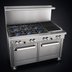 Thumbnail image #3 for Southbend Ultimate 48-Inch Gas Restaurant Range with 4 Non-Clog Burners, 24-Inch Charbroiler, Standard Oven and Cabinet Base