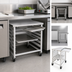 Thumbnail image #3 for Channel Manufacturing Under-Counter Outrigger Slicer Stand Bun Pan Rack with Stainless Steel Top, 8-Pan Capacity, 20.5 x 26 x 32 Inches