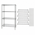 Thumbnail image #3 for Quantum 36 Inch Wide x 14 Inch Deep x 63 Inch High Stationary Wire Shelving Starter Kit, 4 Shelves, 304 Stainless Steel