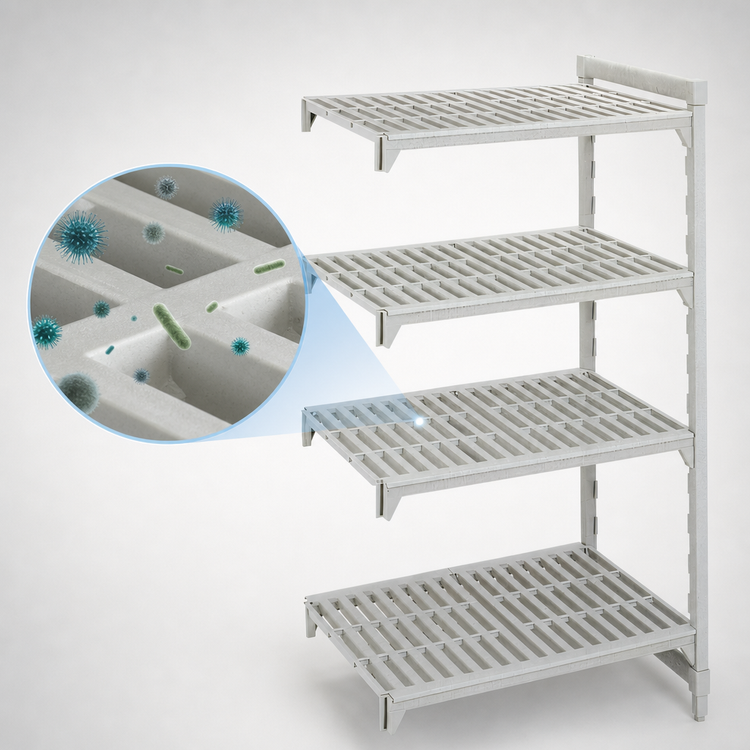 Product image #4 for Cambro Camshelving Premium Stationary 4-Shelf Vented Add-On Polymer Shelving Unit, 24 x 24 x 64 Inches