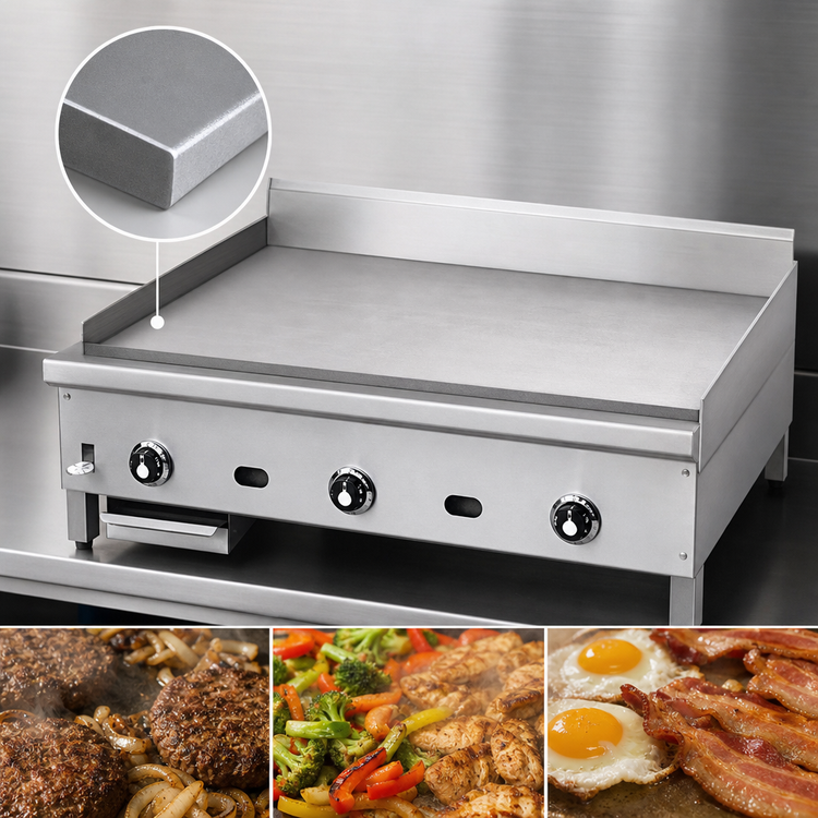 Product image #3 for Supreme JGM-2472 72-Inch Gas Countertop Griddle with Manual Controls