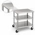 Thumbnail image #3 for Dinex 30 x 30-Inch Stainless Steel Utility Table with Open Base, 2 Shelves, and Casters