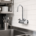 Thumbnail image #3 for Equip 4-Inch Wall Mount Mixing Faucet with 3-Inch Swivel Gooseneck and 0.5 GPM Vandal-Resistant Spray Device