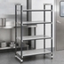 Thumbnail image #3 for Cambro Camshelving Elements XTRA 4-Tier Solid Stationary Starter Polymer Shelving Unit, 24 x 21 x 64 Inch, Speckled Gray
