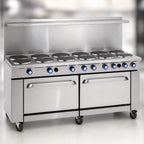 Thumbnail image #3 for Imperial (Middleby) Pro Series IR-12-E 72-Inch Electric Restaurant Range, 12 Round Elements, 2 Standard Ovens, Stainless Steel Exterior