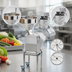Thumbnail image #3 for Robot Coupe CL55 Dual Feed Head Commercial Vegetable Prep Machine with Mobile Stand, 2.5 HP, 120V, No Discs