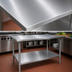 Thumbnail image #3 for John Boos Stallion 48-Inch W x 30-Inch D Stainless Steel Top Work Table with Galvanized Base and Adjustable Undershelf