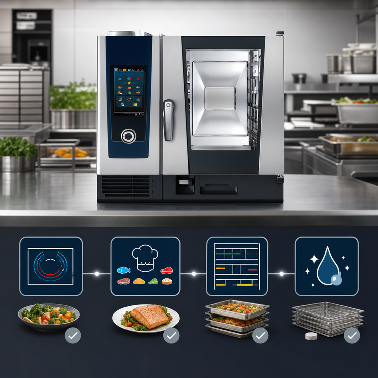 Product image #3 for RATIONAL iCombi Pro 6-Half Size Countertop Combi Oven, Natural Gas, 120V, 1-Phase, AutoDose