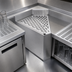 Thumbnail image #3 for John Boos Underbar Drainboard Inside Corner Angle Filler, 45° Angle, 21-Inch Deep, 18/300 Stainless Steel