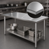 Thumbnail image #3 for Deluxe Series 72-Inch x 30-Inch Stainless Steel Top Work Table with Adjustable Undershelf