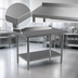 Thumbnail image #3 for Mixrite 48 Inch x 24 Inch Stainless Steel Work Table with 2 Inch Rear Edge Up and Adjustable Undershelf