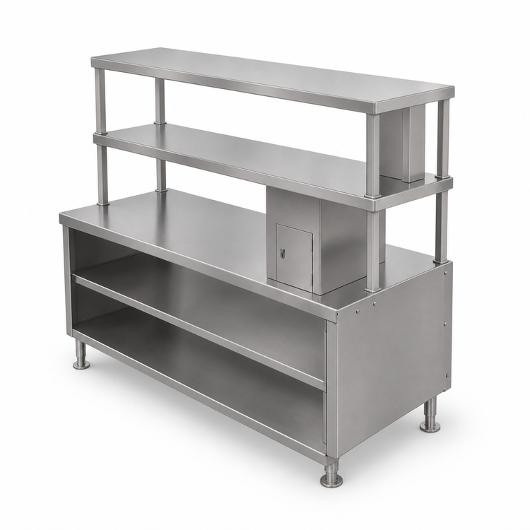 Product image #3 for Randell Modular Chef Service Counter Right End Section with Breaker Panel, 64.5-Inch Stainless Steel