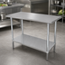 Thumbnail image #3 for Advance Tabco Special Value Series Flat Top Stainless Steel Work Table with Adjustable Undershelf, 30 x 24 Inch