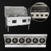 Thumbnail image #3 for EcoDeck E-6-SS 6-Chamber Waterless Gas Wok Range with Sink and Water Wash Bar