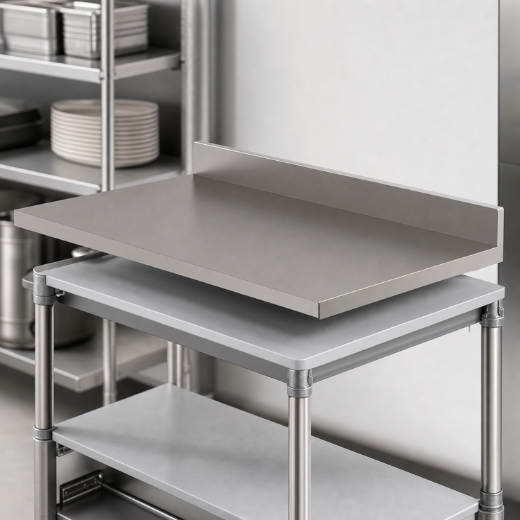 Product image #4 for Metro SmartLever 30" x 42" Stainless Steel Work Surface with 4" Backsplash