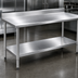 Thumbnail image #3 for Eagle Spec-Master Marine Series 72-Inch x 30-Inch 14-Gauge Stainless Steel Work Table with 4-1/2-Inch Backsplash and Adjustable Undershelf