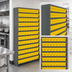 Thumbnail image #3 for Quantum Closed Heavy-Duty Wire Shelving Unit with 13 Shelves and 108 Bins, 36 x 12 x 75 Inches