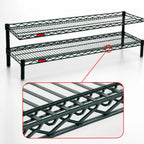 Thumbnail image #3 for Eagle Group QuadTruss FCM1442R 2-Tier Wire Cantilevered Front Case Shelving Unit, 42W x 14D x 14H, Red Epoxy
