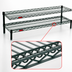 Thumbnail image #3 for Eagle Group QuadTruss 2-Tier Wire Cantilevered Front Case Merchandise Shelving Unit, 42W x 14D x 14H, Red Epoxy