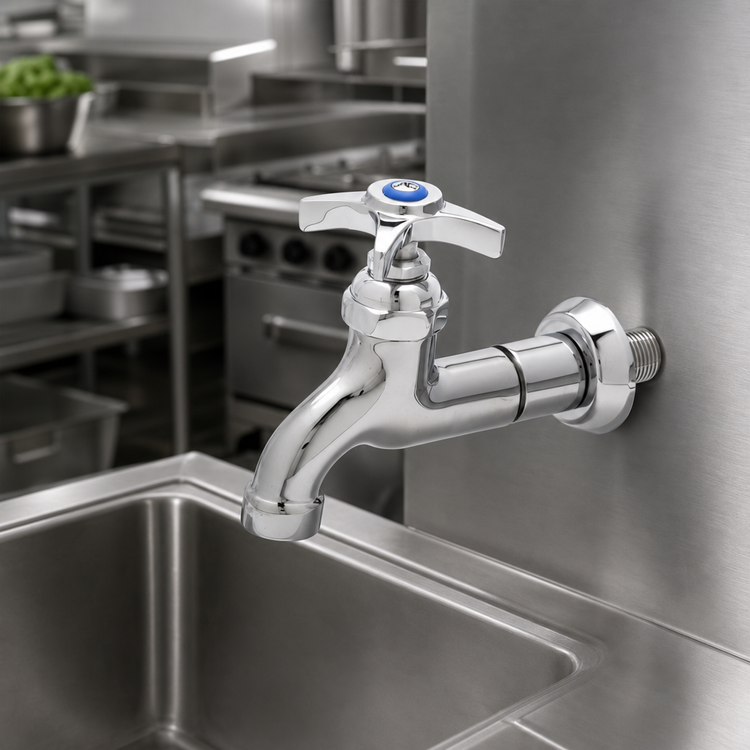 Product image #3 for T&S Brass Heavy Duty Single Sink Faucet with 1/2 Inch IPS Male Inlet and Adjustable Flange