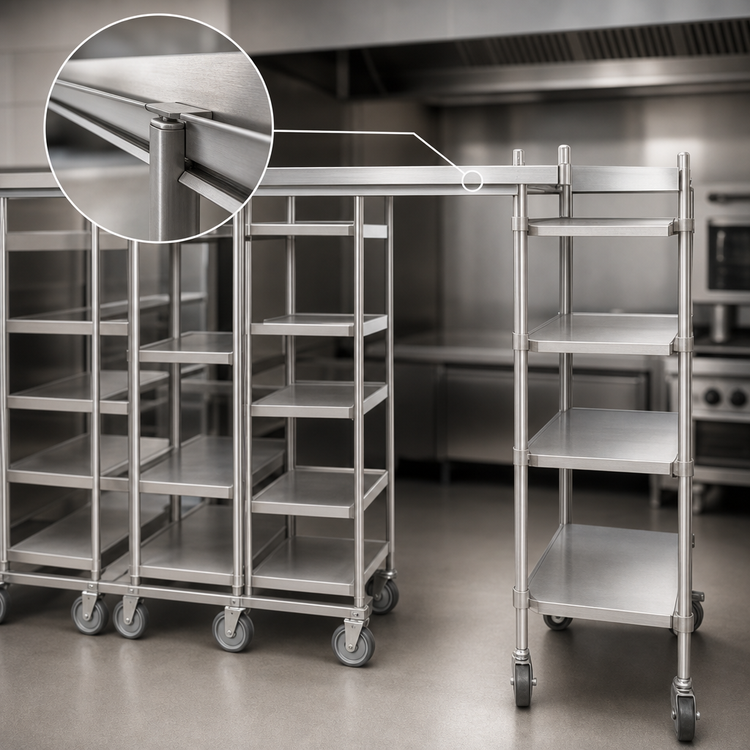 Product image #3 for Metro TOP-TRACK 18-Inch Wide Super Erecta & Super Adjustable Stationary End Unit Kit