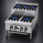 Thumbnail image #3 for Jade Range (Middleby) Supreme JHPE-2-324 24-Inch Countertop Gas Step-Up Hot Plate, 2 Open/3 Step-Up Burners, 100,000 BTU