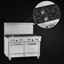 Thumbnail image #3 for Ultimate 48-Inch Natural Gas Restaurant Range with 6 Burners and 2 Space-Saver Ovens