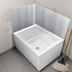 Thumbnail image #3 for John Boos Mop Sink Add-On Wall Guard Wainscoting, Rear/Left/Right, for 28 x 20 Bowl