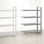 Thumbnail image #3 for Cambro Camshelving® Elements EXA215472V4480 4-Tier Vented Polymer Shelving Add-On Unit, 21"D x 54"W x 72"H, Speckled Gray