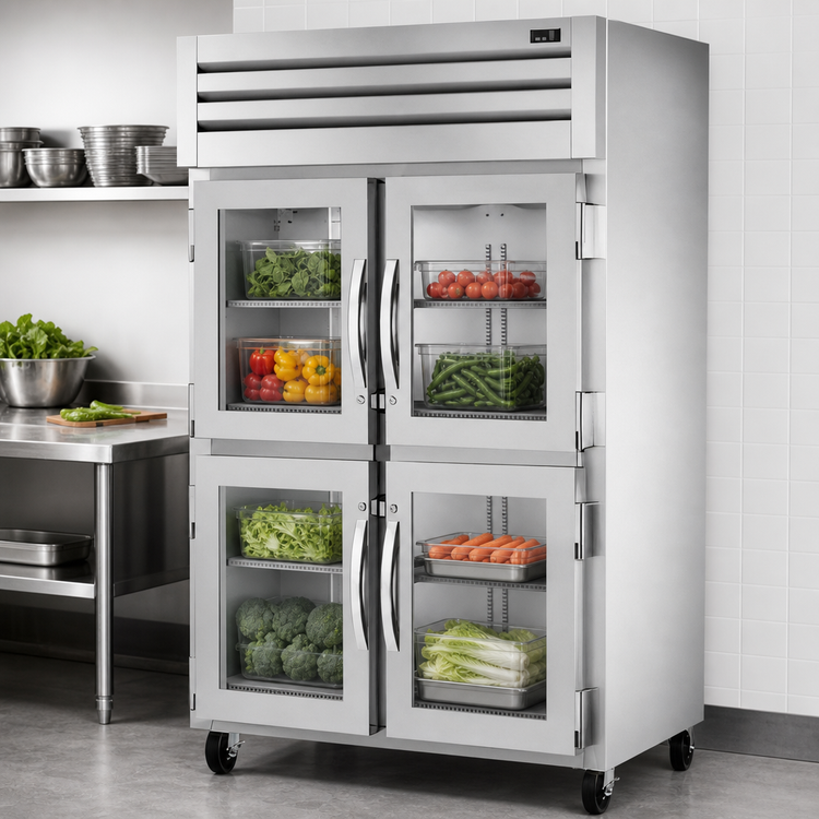 Product image #3 for True SPEC SERIES 2-Section Reach-In Refrigerator with 4 Glass Half Doors