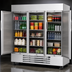Thumbnail image #4 for Beverage-Air Horizon Series Three-Section Reach-In Refrigerator, 70.19 Cu. Ft., Half Solid Doors, Bottom-Mount Self-Contained