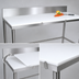 Thumbnail image #3 for John Boos TC095 Poly Top Trimming Table, 72 x 24 Inches, 3/4-Inch Reversible Top, 6-Inch Backsplash