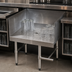 Thumbnail image #3 for Advance Tabco Underbar Basics Recessed Stainless Steel Drainboard for Glass Storage, 12 x 23 x 33 Inches