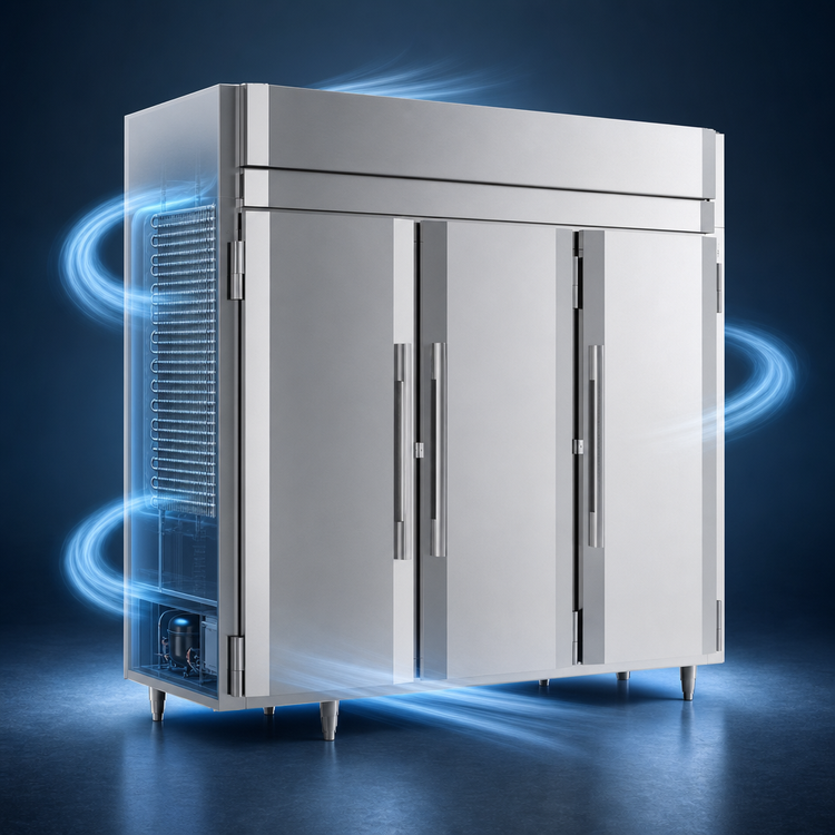 Product image #3 for Victory UltraSpec Extra Wide Three-Section Solid Door Reach-In Freezer, 74.16 Cu. Ft., Self-Contained, R290