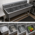 Thumbnail image #3 for John Boos Pro-Bowl 4-Compartment Floor Model Stainless Steel Sink with 30 x 24 x 14 Inch Bowls and 10 Inch Backsplash