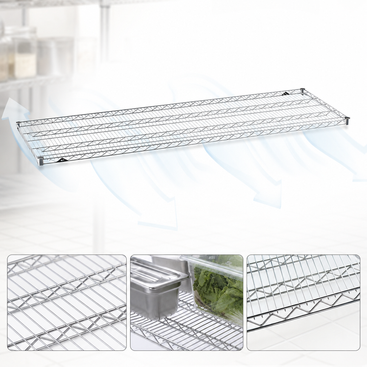 Product image #3 for Metro Super Erecta 72 Inch x 24 Inch Chrome-Plated Wire Shelf