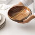 Thumbnail image #4 for 137 oz. Round Melamine Bowl with Acacia Wood Finish