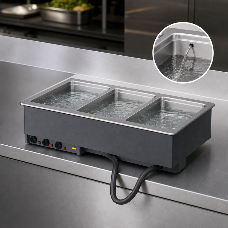 Product image #3 for Vollrath 3-Well Drop-In Electric Hot Food Well with Auto-Fill, Wet Operation, Infinite Controls, 120V