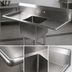 Thumbnail image #3 for John Boos Pro-Bowl 1-Compartment Sink with Left and Right Drainboards, 24 x 24 x 14 Inch Bowl, 16-Gauge Stainless Steel