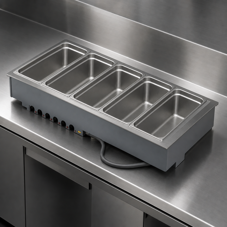 Product image #3 for Vollrath 6-Well Drop-In Electric Hot Food Well Unit with Autofill and Manifold Drain