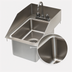 Thumbnail image #3 for Advance Tabco Special Value Series 1-Compartment 10 x 14 x 10 Inch Drop-In Sink with 6 Inch Tapered Side Splashes, Gooseneck Faucet, and Basket Drain