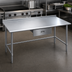 Thumbnail image #3 for Eagle Group Budget Series 72 x 30-Inch 430 Stainless Steel Work Table with 1-1/2-Inch Rear Up-Turn