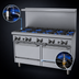 Thumbnail image #3 for Garland GFE Starfire Pro 60-Inch Gas Restaurant Range with 10 Open Burners and 2 Standard Ovens