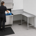 Thumbnail image #3 for Advance Tabco L-Shaped Island-Clean Right-Hand Dish Table, 83 Inch, 14 Gauge 304 Stainless Steel
