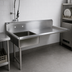 Thumbnail image #3 for John Boos 60-Inch Straight Soiled Undercounter Stainless Steel Dishtable with Left-to-Right Operation and Pre-Rinse Sink
